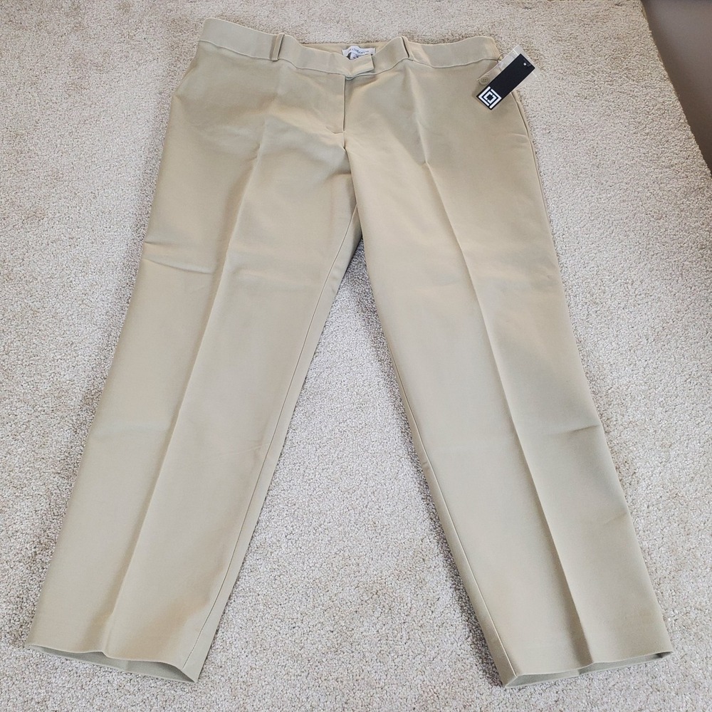 Liz Claiborne Emma Ankle Pants Size 16 SLIM Straight Leg Tan NWTGS - Picture 14 of 15